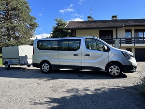 Renault Trafic with a trailer